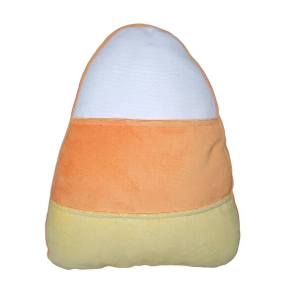 Happy Halloween Large Candy Corn Soft Velvet Decorative Pillow, 10 x 12 inches - Picture 1 of 4